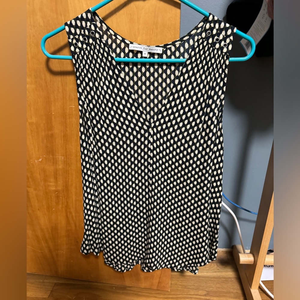 Polka dot tank blouse